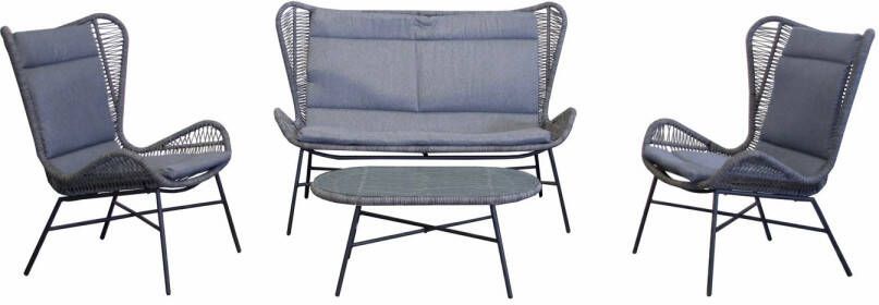 SenS-Line Rome loungeset Sand Black Weebestendig Aluminium frame - Foto 8