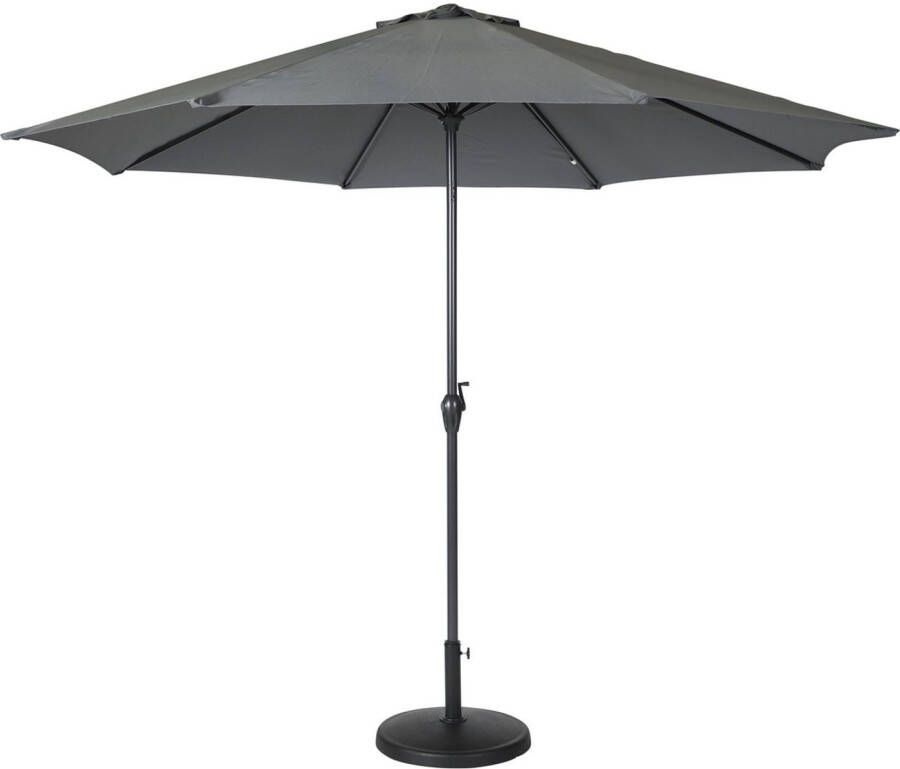 SenS-Line Parasol Salou Stokparasol Ø300 cm 8-ribs- Polyester Antraciet Zonder Parsolvoet - Foto 3