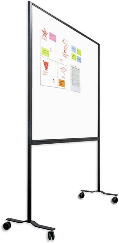 Smit Visual Verrijdbaar Whiteboard Werkbord Scheidingswand Emaille 120x150 Cm