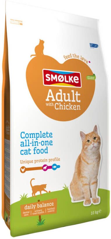 Smolke Kattenvoer Adult Kip 10 Kg