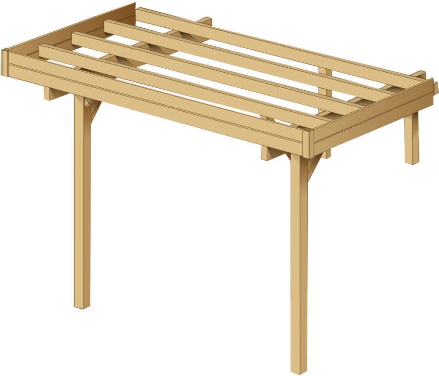 Solid Carport Extensie s7727 Hout Voor Basis 5x5