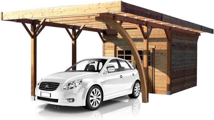 Solid Carport Met Berging 406x706x250cm