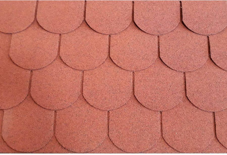 Solid Dakshingles Voor Tuinhuizen 's579' Rood 3 M²