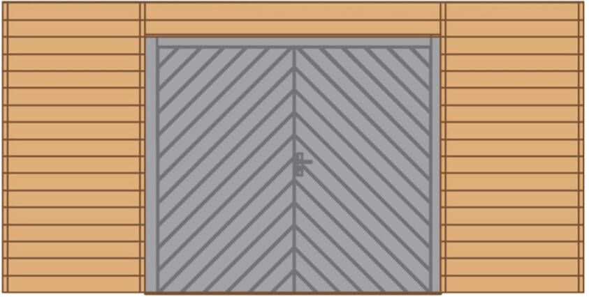 Solid Garagepoort Voor Carport 6 X 5 M Hout