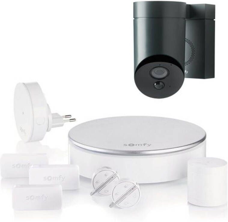 SOMFY Draadloos Alarmsysteem Home Alarm + Outdoor Bewakingscamera Zwart