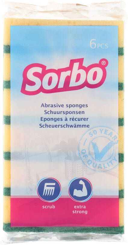 Sorbo Schuurspons 6 Stuks