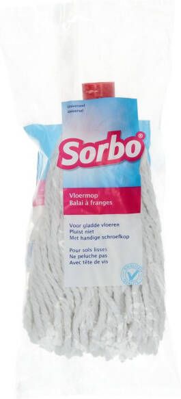 Sorbo Vloermop Katoen Rode Sluiting 125 Gram