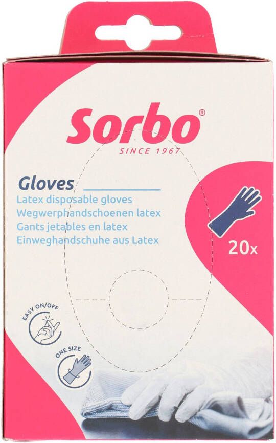 Sorbo Wegwerphandschoenen Latex -20 Stuks