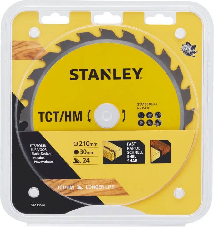 Stanley Cirkelzaagblad Sta13040-xj Tct hm Ø210mm