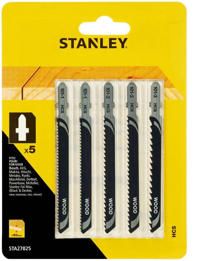 Stanley Decoupeerzaagbladen Sta27025-xj Hout Hcs Set 5 Stuks