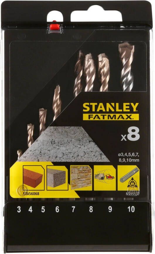 Stanley Fatmax Betonboor Set Sta56068-qz – 8 Stuks