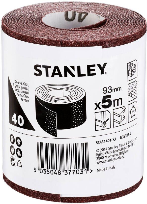 Stanley Schuurpapier Rol 93mmx5m K40