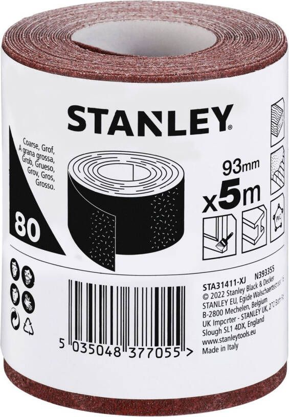 Stanley Schuurpapier Rol 93mmx5m K80