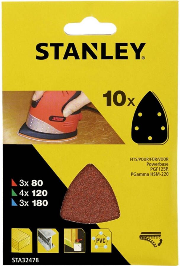 Stanley Schuurpapier Sta42478 K80 120 180 – 10 Stuks