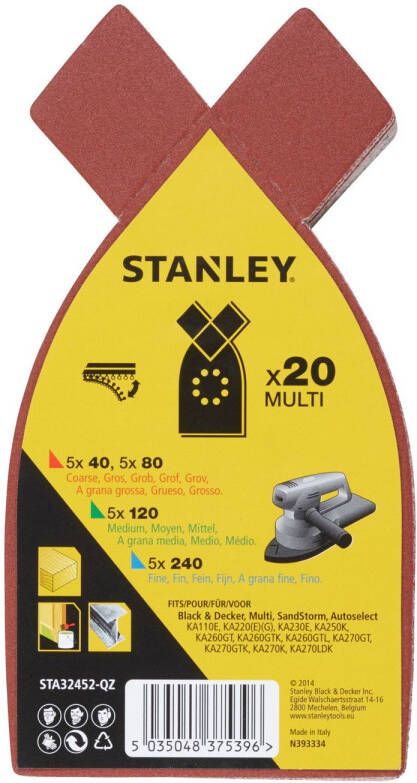 Stanley Schuurvellen Multischuurmachine Sta32452-qz Assorti 20 Stuks