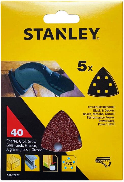 Stanley Schuurvellen Sta32427-xj Voor Delta Schuurmachine K40 5 Stuks