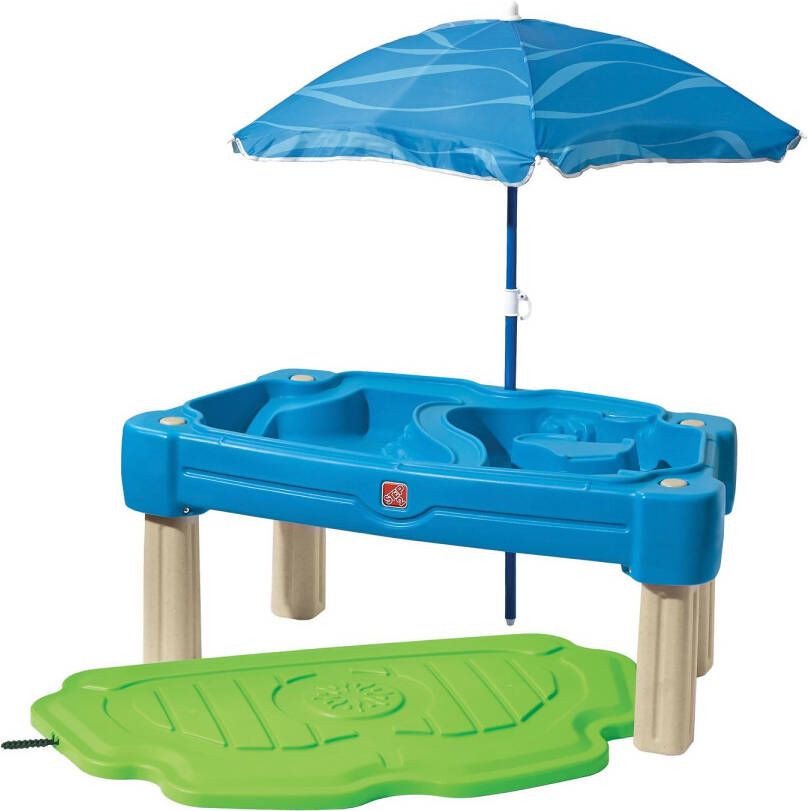 Step2 Zand & Watertafel Cascading Cove Met Deksel Parasol & 6 Accessoires