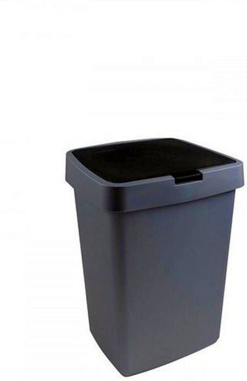 Sunware Delta prullenbak klep 25L metaal zwart 32 3 x 28 1 x 45 2 cm - Foto 2