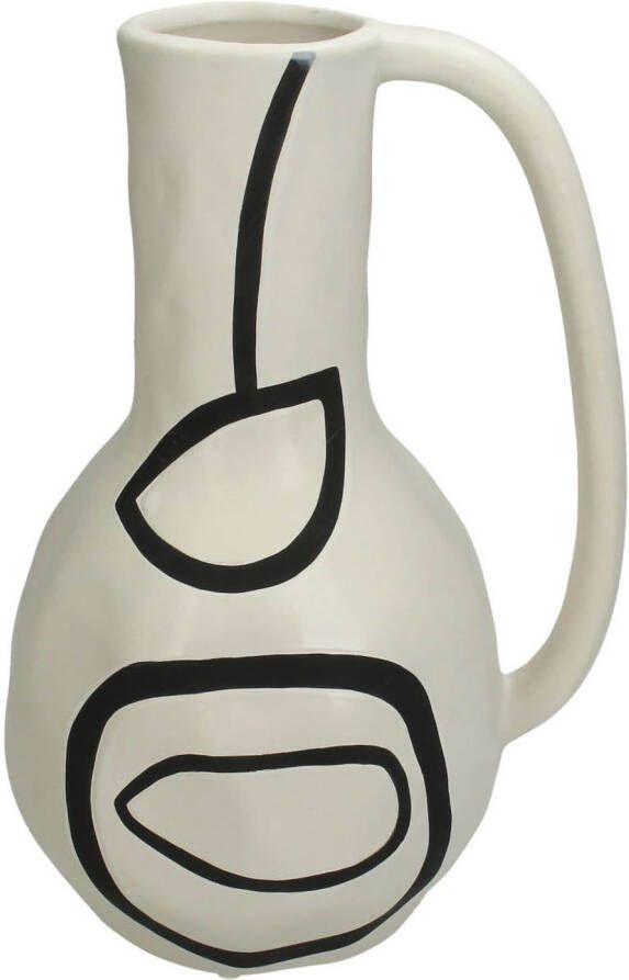 Sfeer voor jou SVJ Home Decorations Fine Vaas 19 x 15 x 27 cm Aardewerk Wit