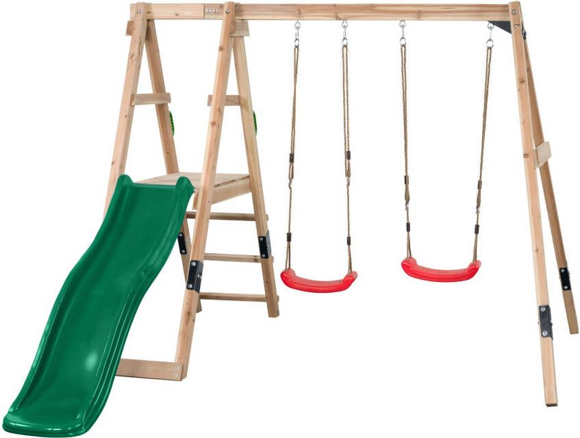 Swing King Swingking Schommel Ava Met Glijbaan Groen 235x274x185cm