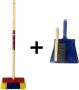 Synx Tools Kinderbezem Geel blauw set 3 delig blauw- Bezems Buitenspeelgoed Speelgoed tuinierspeelgoed Schepjes Kinderen Totale lengte 76cm - Thumbnail 2