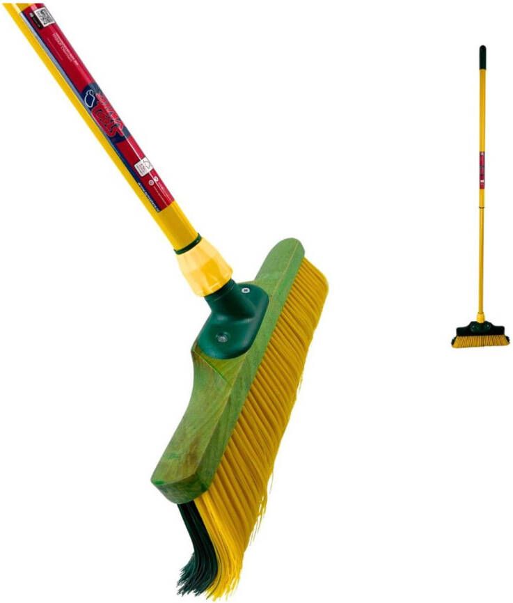 Synx Tools Klauwbezem 35cm Bezem bezems Straatbezem Telescopische Steel 70 140cm