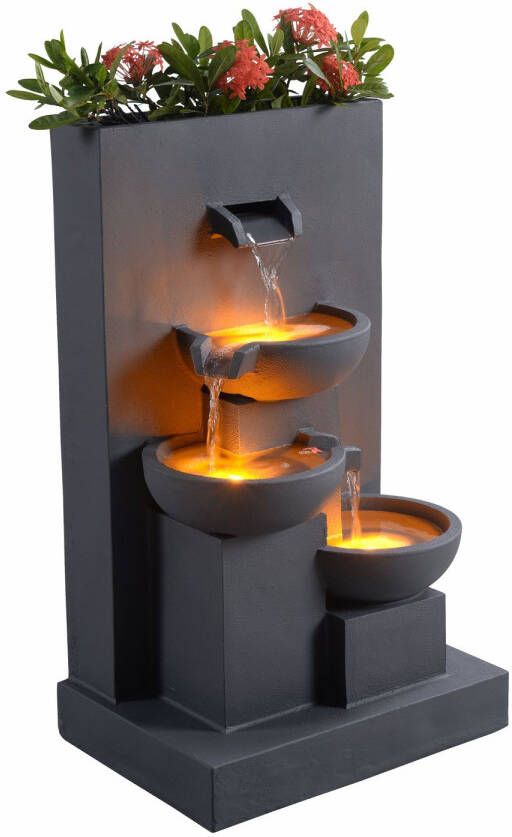 Teamson Home Waterornament Rj-23064g-eu 3 Lagen Met Plantenbak Grijs