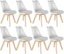 Tectake 8 eetkamerstoelen Friederike wit SKU 403985 - Thumbnail 2