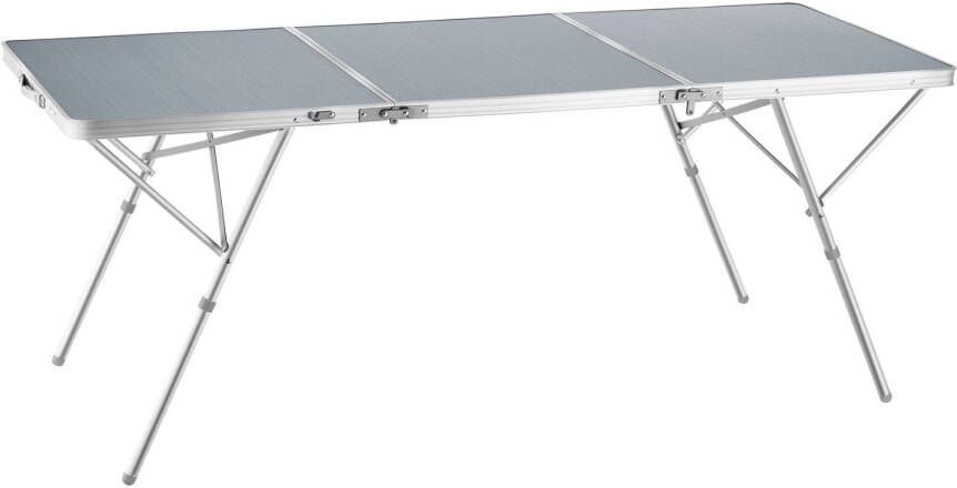 TECTAKE Aluminium Campingtafel Jumbo Met Draaggreep 180x70x70cm Zilver