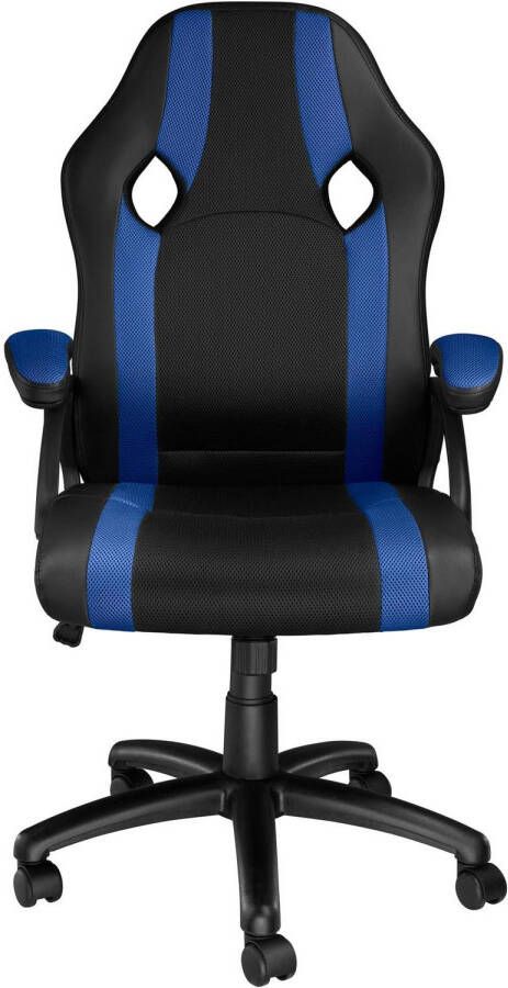 TECTAKE Bureaustoel Goodman- Zwart Blauw -403491 Ergonomisch