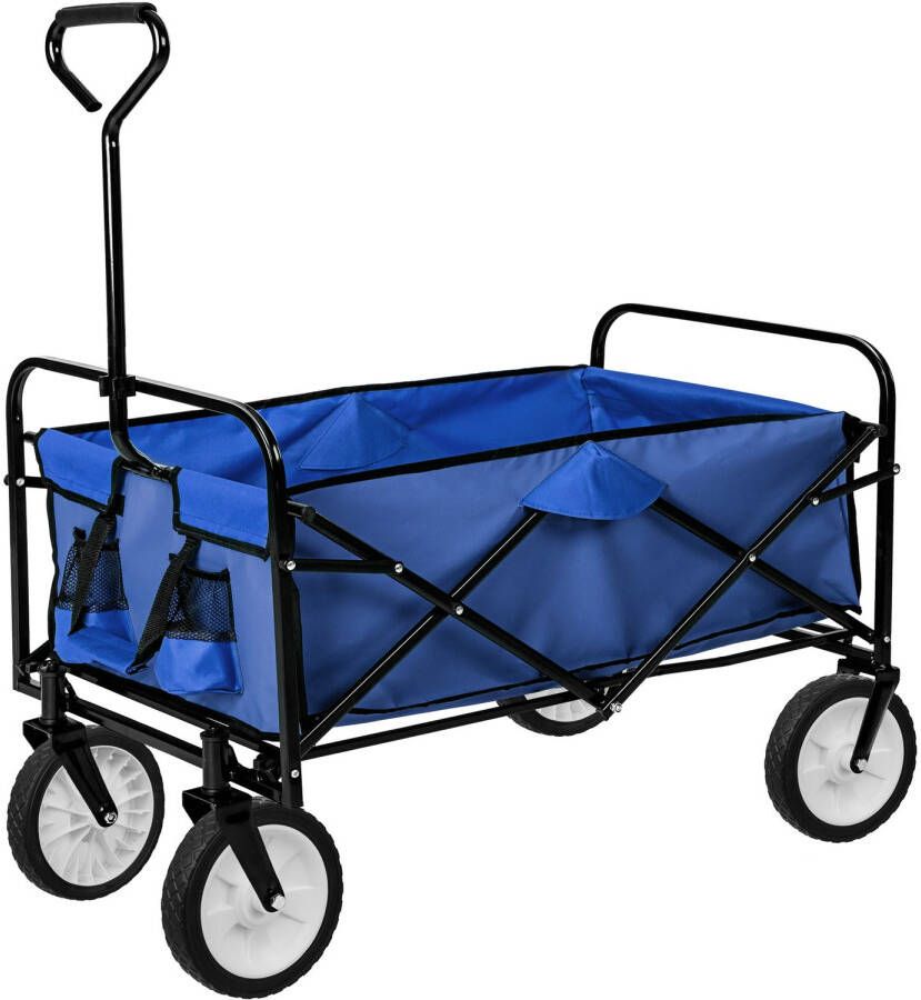 TECTAKE Opvouwbare Bolderwagen Draagkracht 80kg Blauw