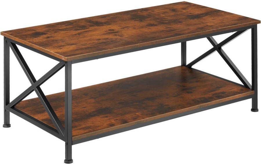 TECTAKE -salontafel Pittsburgh Industrieel Donkerbruin 100 X 55 X 45 5 Cm 404437