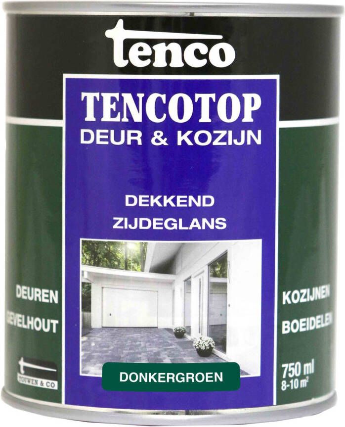 Tenco top Verfbeits Deur & Kozijn Dekkend Zijdeglans Donkergroen 0 75l