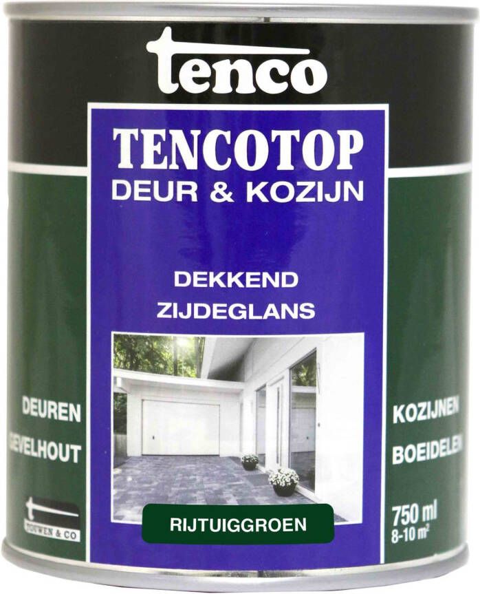 Tenco top Verfbeits Deur & Kozijn Dekkend Zijdeglans Rijtuiggroen 0 75l