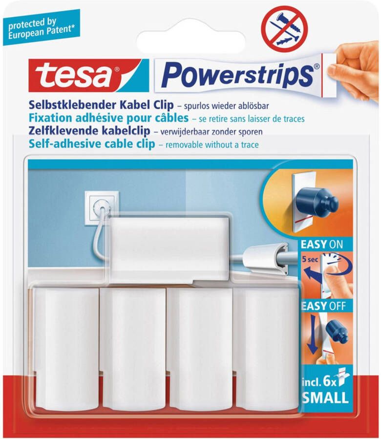 Tesa Kabelclips-powerstrips 5 Stuks Klemmen