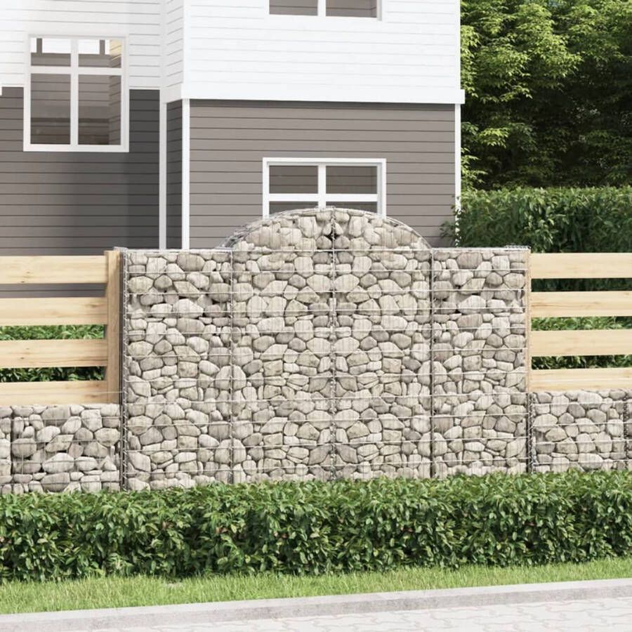 The Living Store Gabion Schanskorf 200x30x140 160 cm Duurzaam stabiliserend en decoratief met 3.5 mm draad Inclusief 14 schanskorf haken