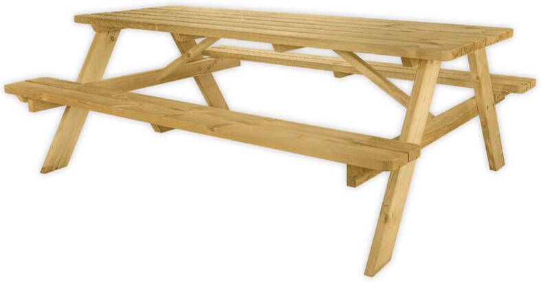 Thuishout Goedkopepicknicktafels.nl Picknicktafel Deluxe 210cm Tuintafel 6 Tot 8 Persoons Duurzaam Behandelde Tuin Tafel