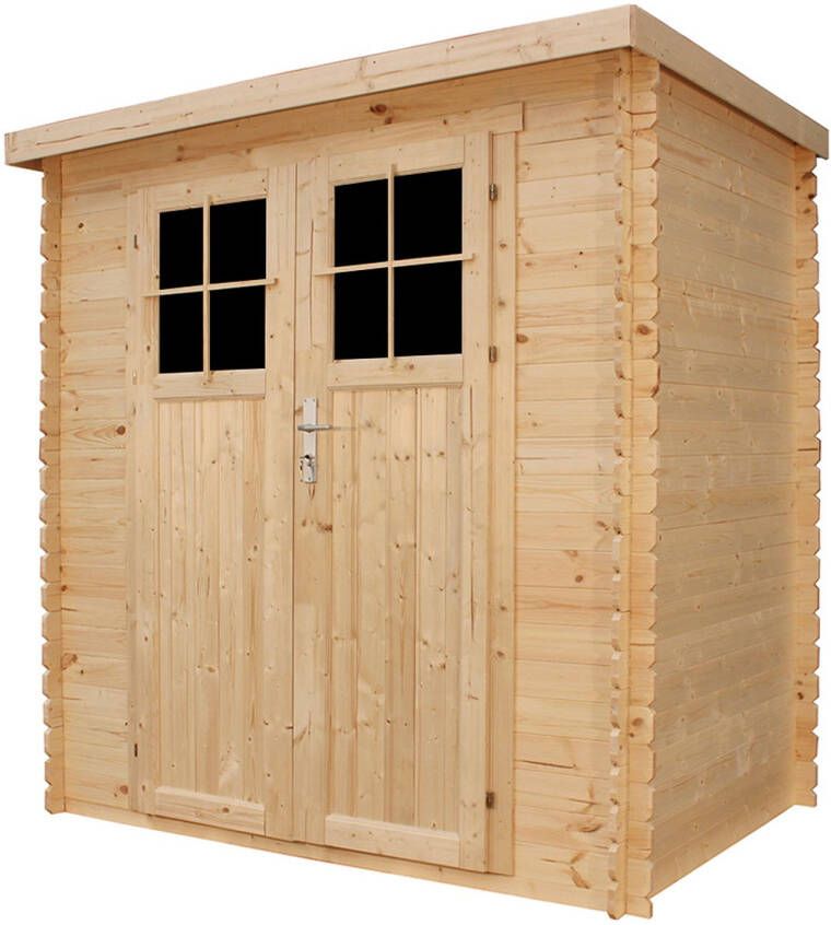 Timbela M311f Houten Tuinschuurtje 2.22 M2 204 X 142 X H200 Cm Hoogwaardige Afsluitbare Deur