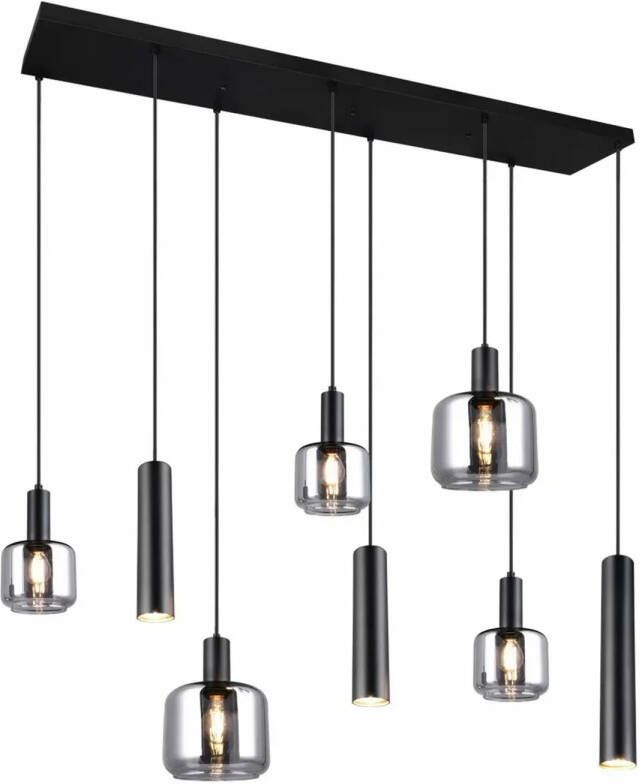 Trio Leuchten Hanglamp Mataro 8 Lichts L 118cm Zwart