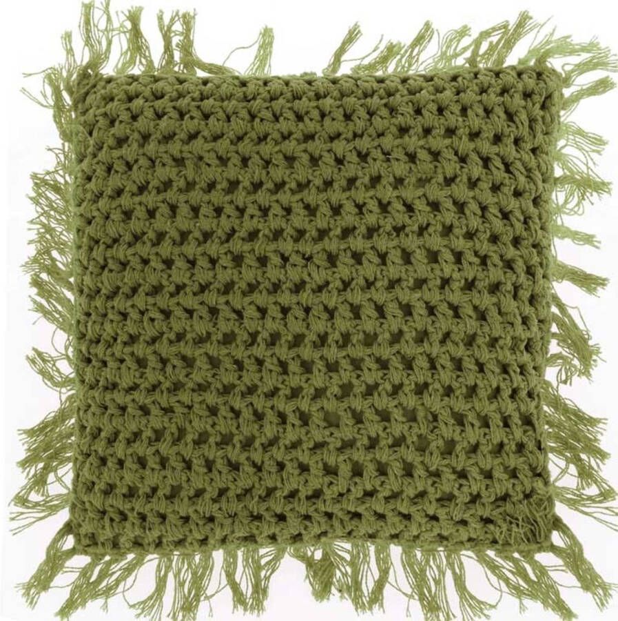 Unique Living Kussen Tufo 45x45cm Olive Green