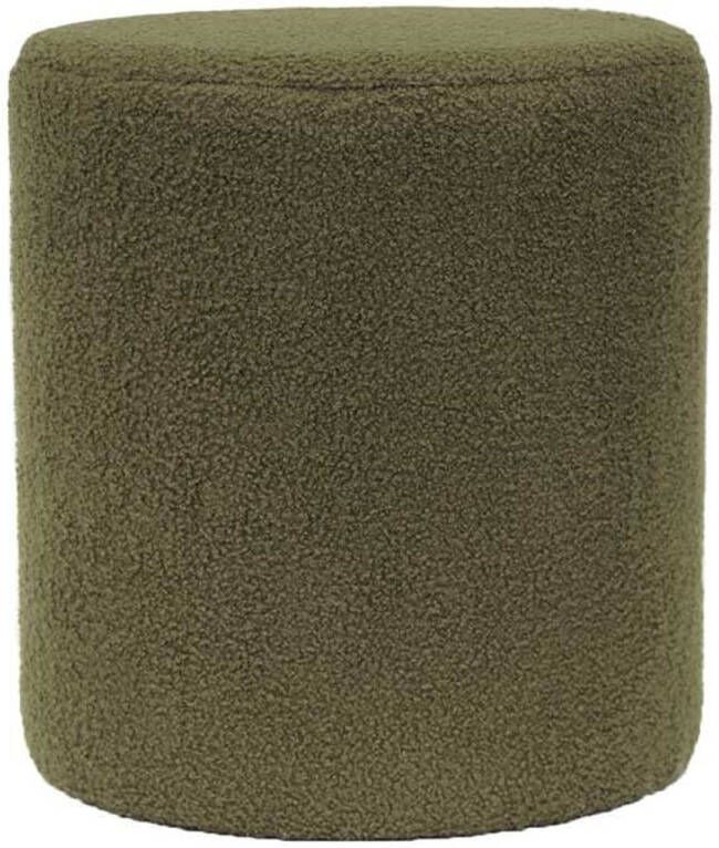 Unique Living Poef Teddy Winter Green -35x38cm