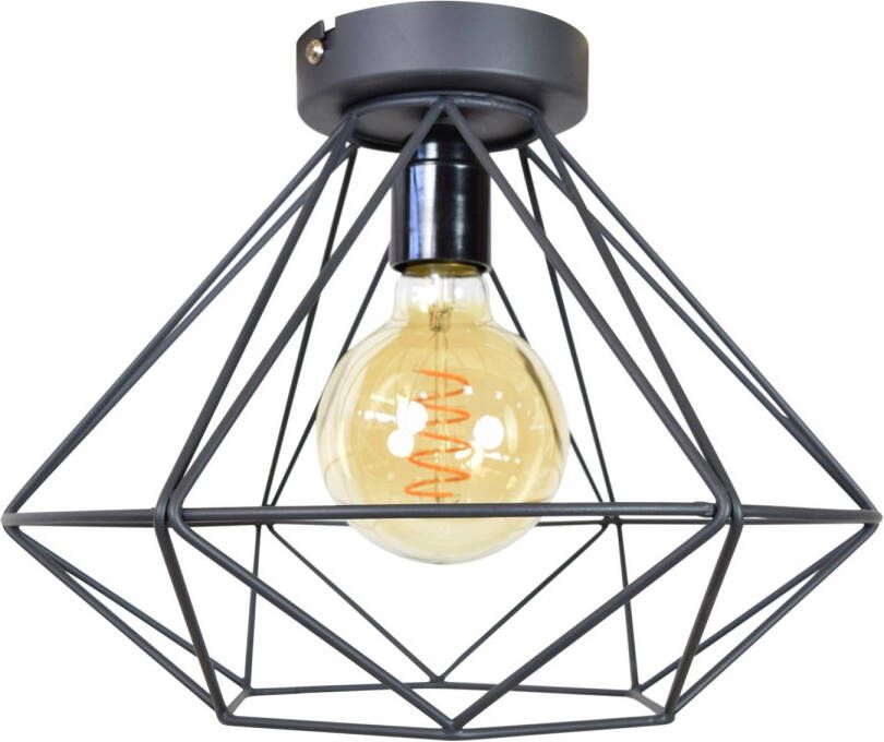 Urban interiors Wire Large Plafondlamp Zwart Metaal Ø33