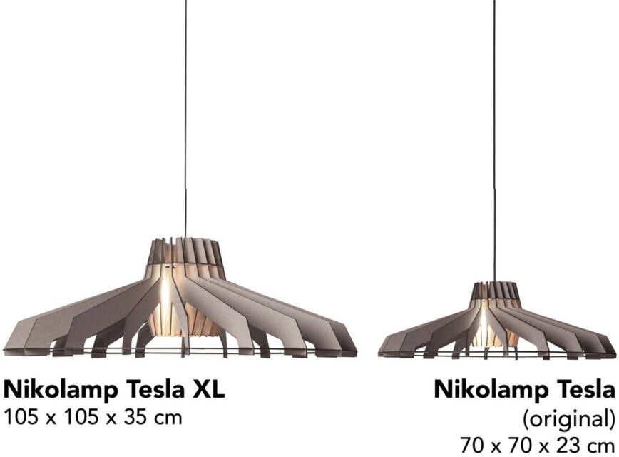 van Tjalle en Jasper Nikolamp Tesla Xl Hanglamp Soft Grey E27