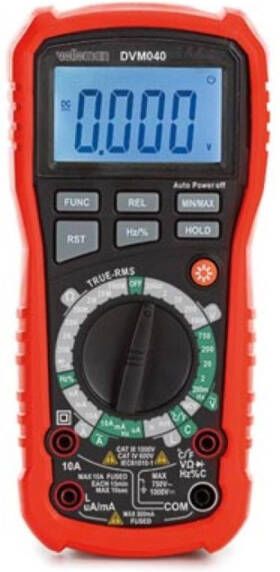 Velleman Digitale Multimeter Datahold Lcd Ipx0 Abs 60 X 200 X 92 Mm Rood