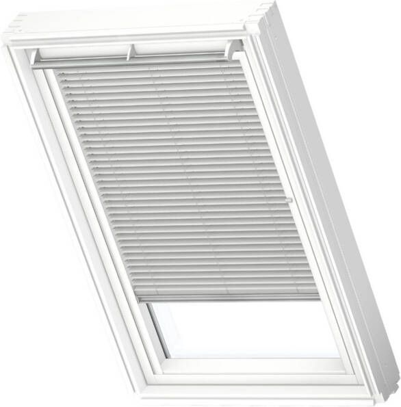 VELUX Jaloezie Manueel White Line Pal Fk06 7057swl Geborsteld Zilver