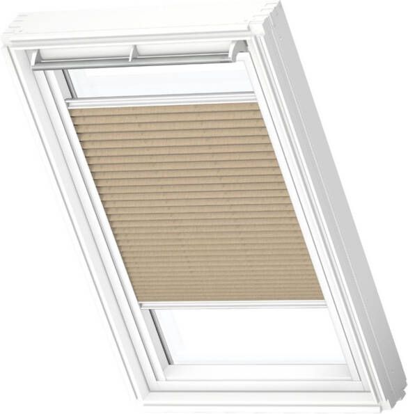 VELUX Manueel Lichtdoorlatend Plisségordijn White Line Fhl Mk06 1277swl Donkerzand