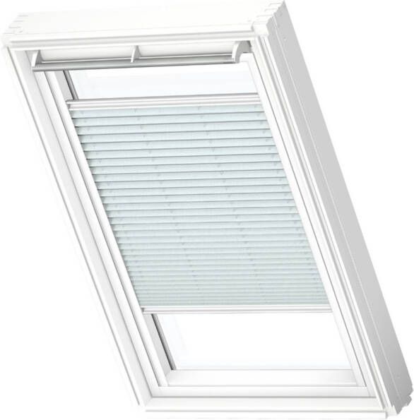 VELUX Manueel Lichtdoorlatend Plisségordijn White Line Fhl Mk06 1285swl Zachtblauw