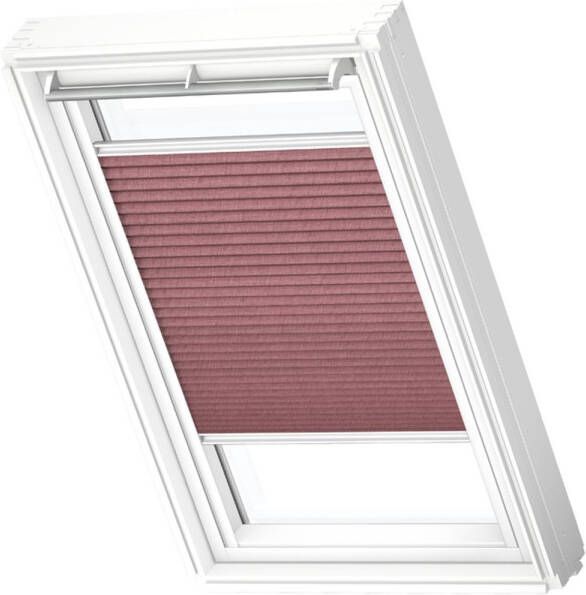 VELUX Manueel Lichtdoorlatend Plisségordijn White Line Fhl P10 1279swl Wijnrood