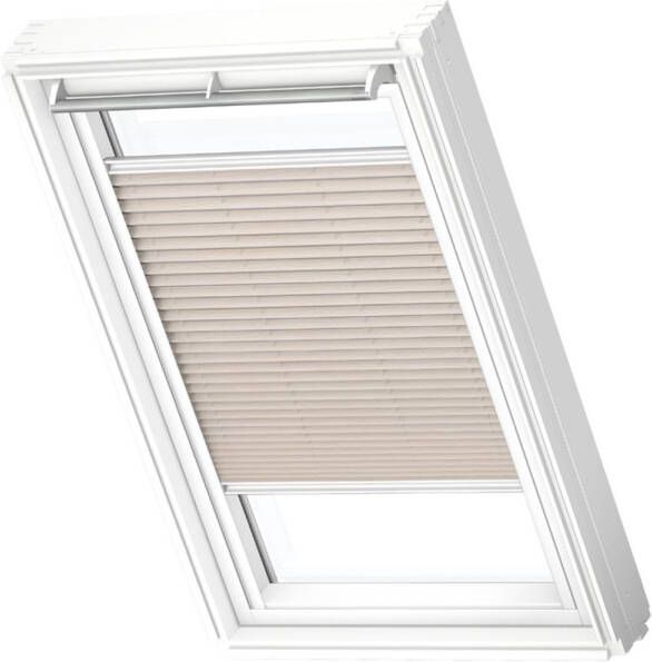 VELUX Manueel Lichtdoorlatend Plisségordijn White Line Fhl Pk04 1275swl Naturel