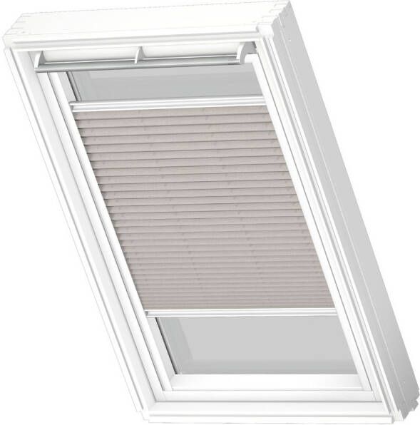 VELUX Manueel Lichtdoorlatend Plisségordijn White Line Fhl U04 1284swl Grijs